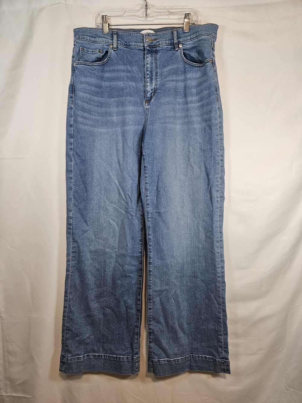 LOFT Medium Blue Wide-Leg High Rise Denim Jeans